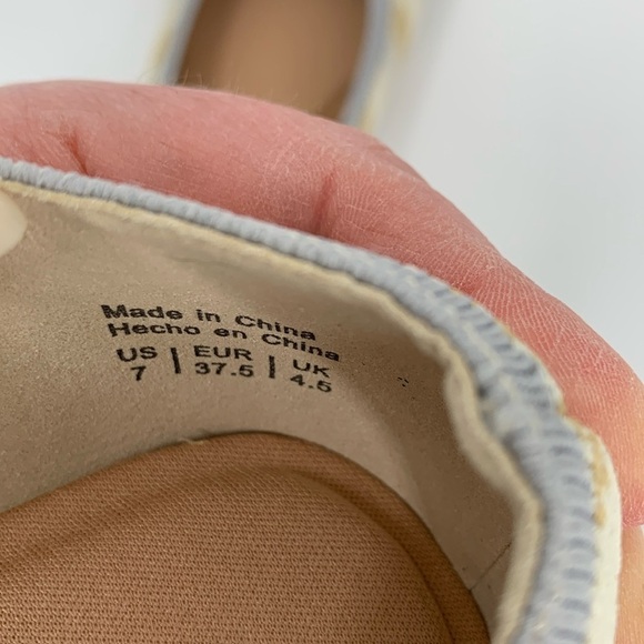 Market & Spruce Keeley woven knit ballet flat stripe stretch shoe tan gray new 6 - Picture 7 of 7